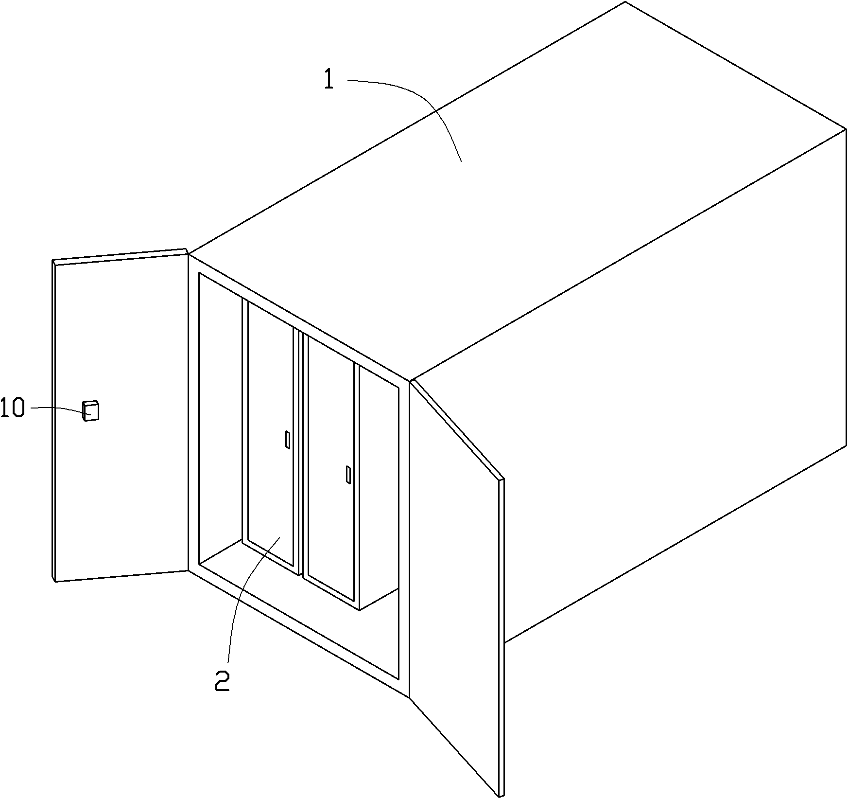 Container data center, noise-reducing device and noise-reducing method therefor