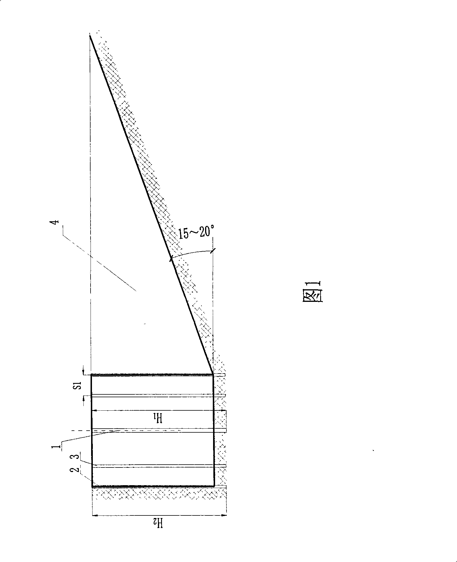 Crushing station pit digging method