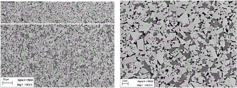 Non-homogeneous gradient hard alloy and preparation method thereof