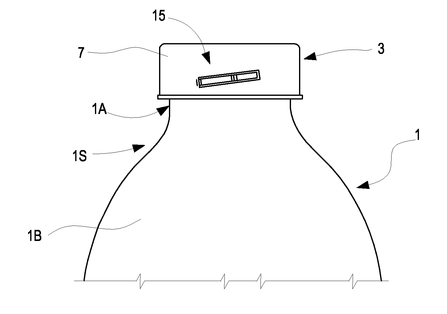 Cap with tamper evident seal for containers, container comprising said cap and preform for producing said container