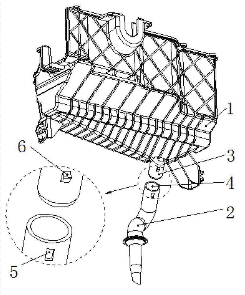 Drainage pipe structure for automobile air conditioner