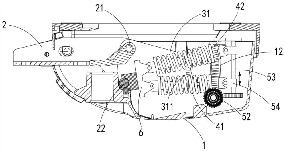 Multifunctional adjusting device of swivel chair chassis and using method thereof