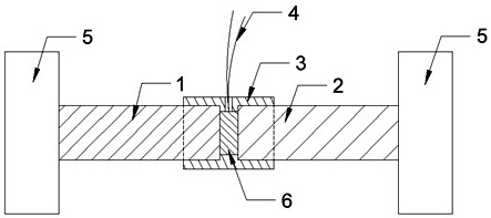 Hot-pressing preparation method and performance testing method for heterogeneous metal composite block material test