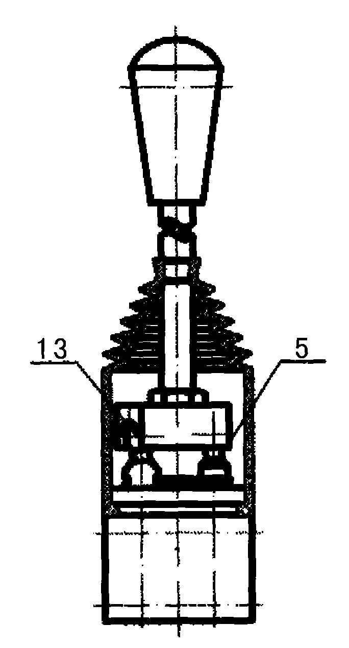 Small-size multi-way valve operating mechanism assembly