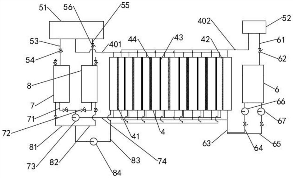 Filter pressing type water electrolysis hydrogen production device and method