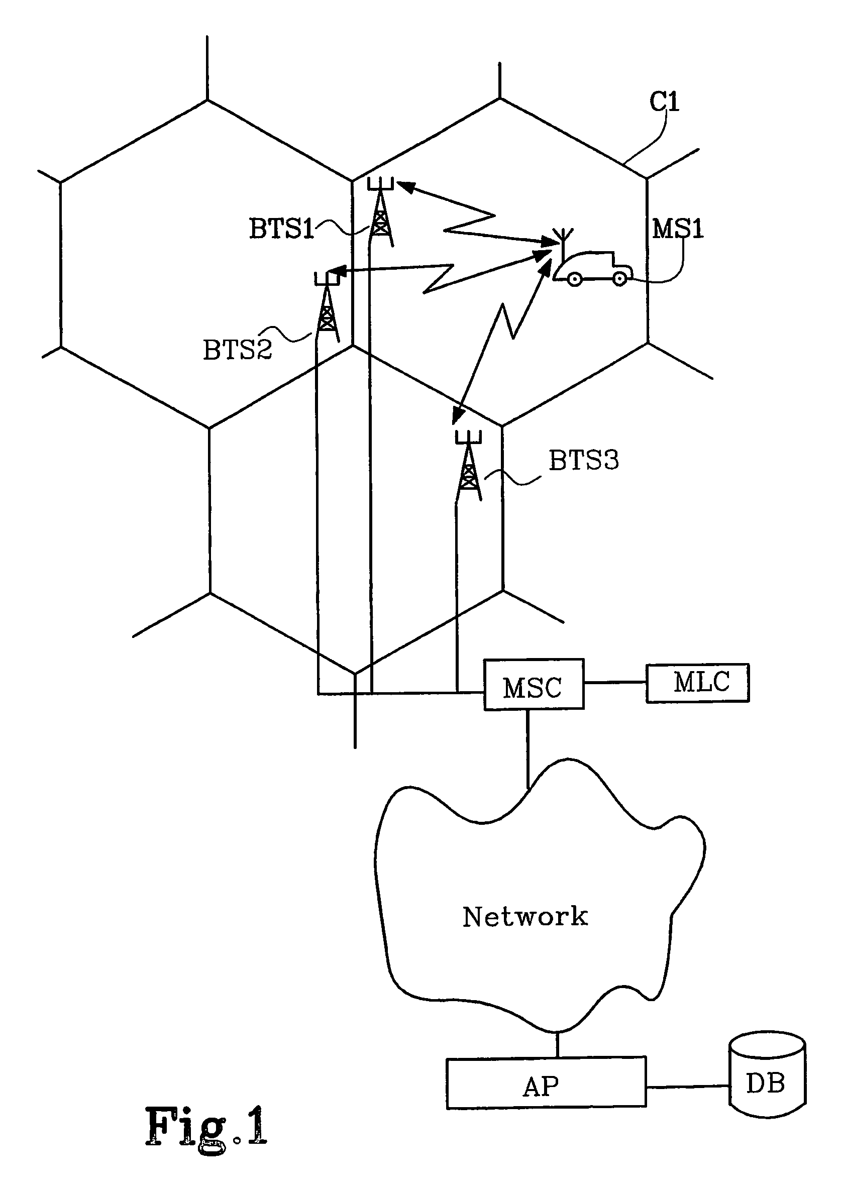 Arrangement and method for a location database