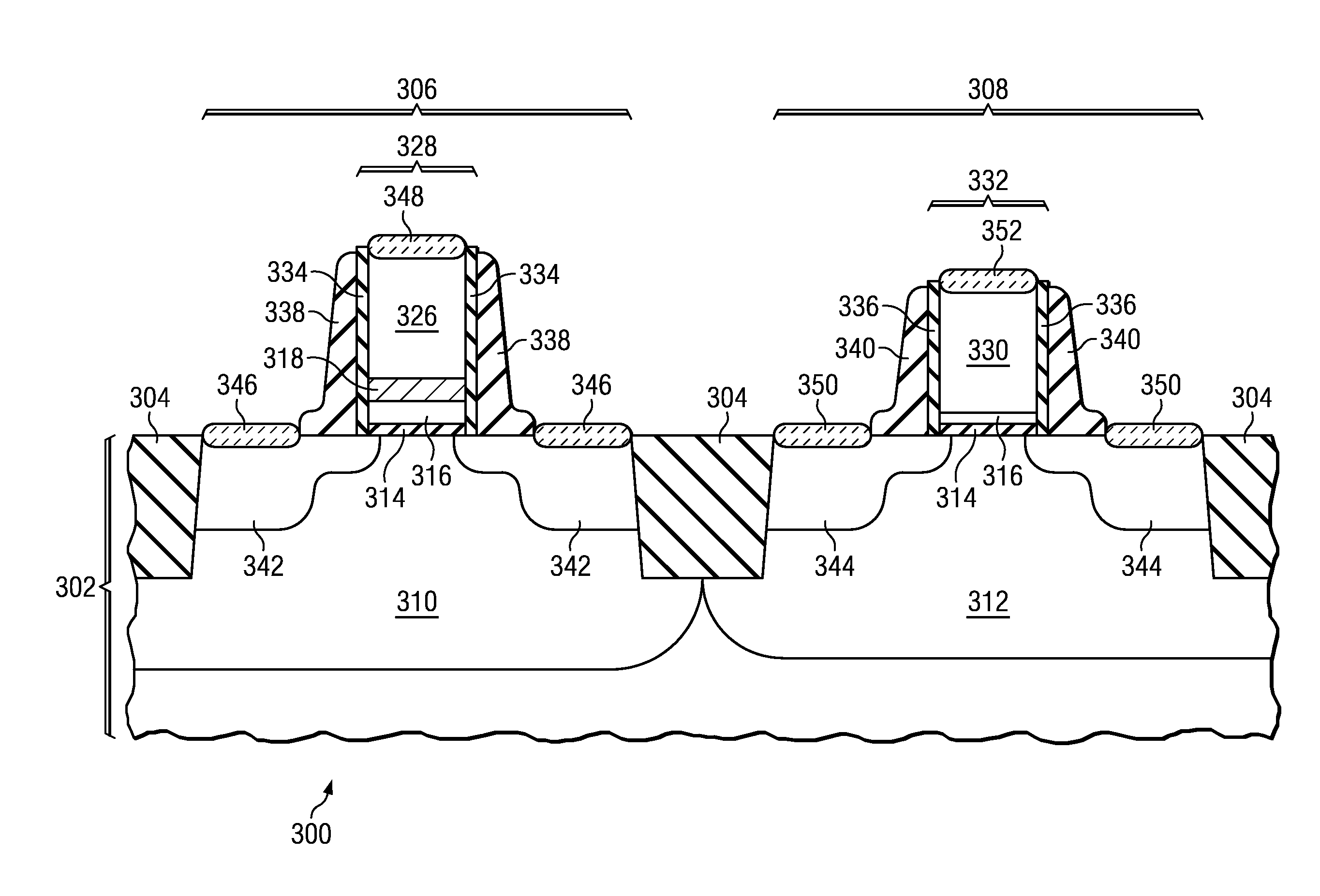 NMOS transistor with enhanced stress gate