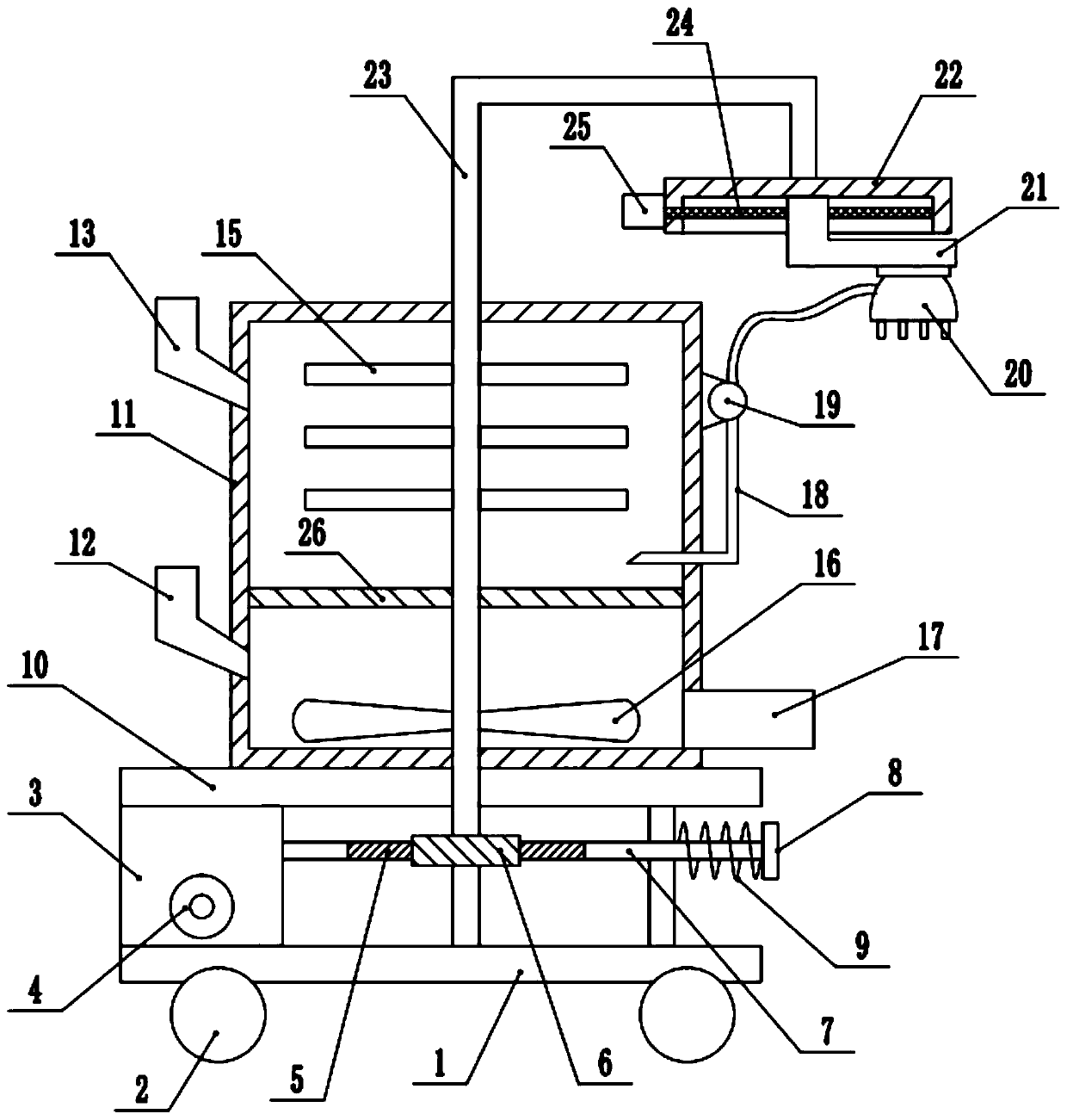 Fertilizing device for black locust planting