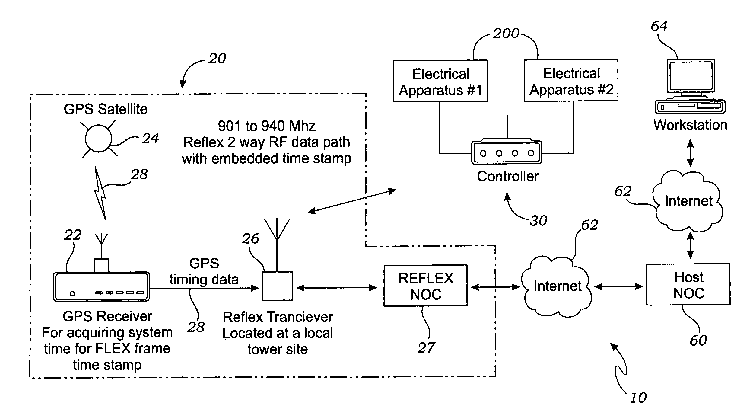 Wireless electrical apparatus controller device and method of use