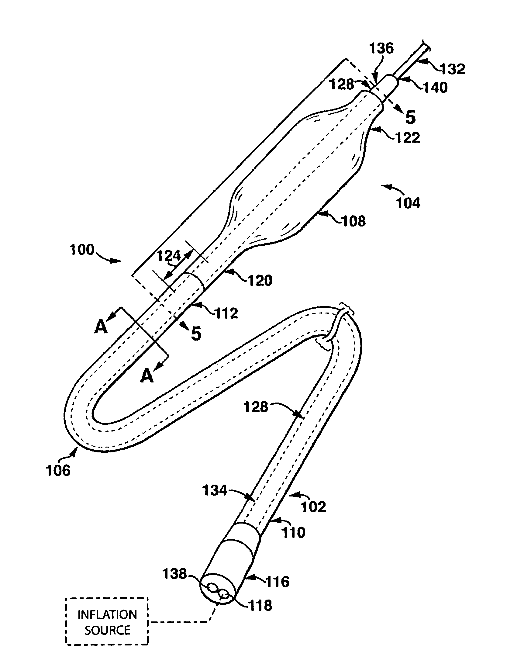 Balloon catheter for crossing a chronic total occlusion