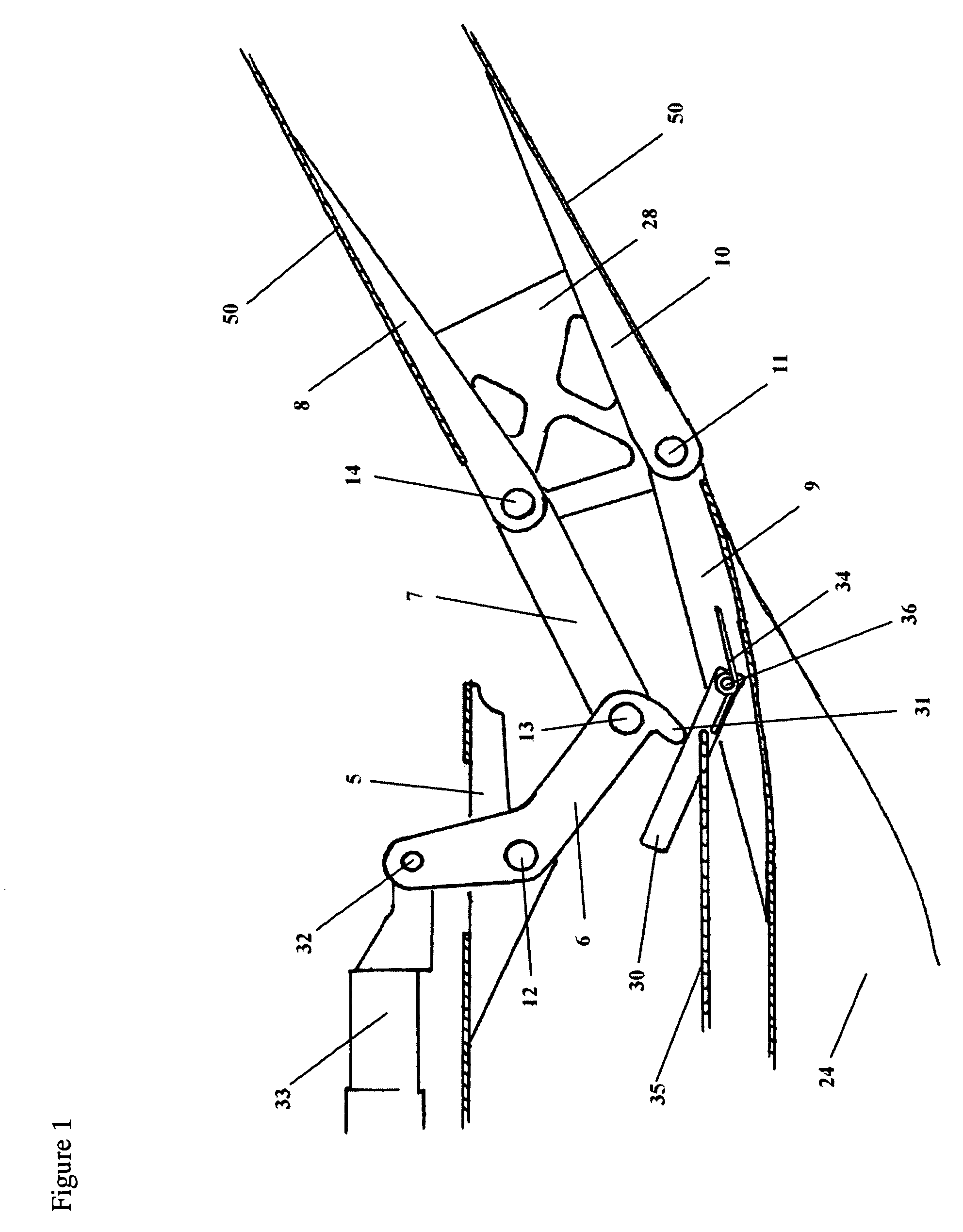 Folding wing root mechanism