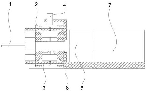 Rope transmission driving mechanism based on elastic reel, and rope tension measuring method for rope transmission driving mechanism