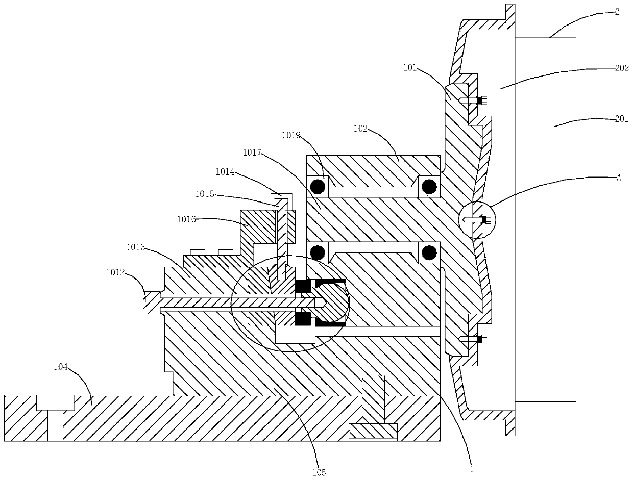 Automobile drum type brake anti-tilt mounting device