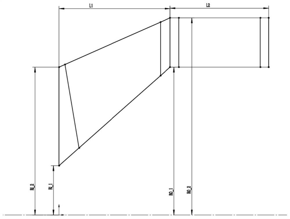 A mixed flow fan with sinusoidal meridian channel