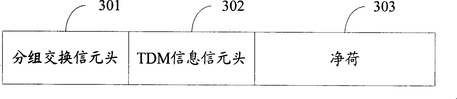 A TDM operation transmission method, device and system by packet switching network