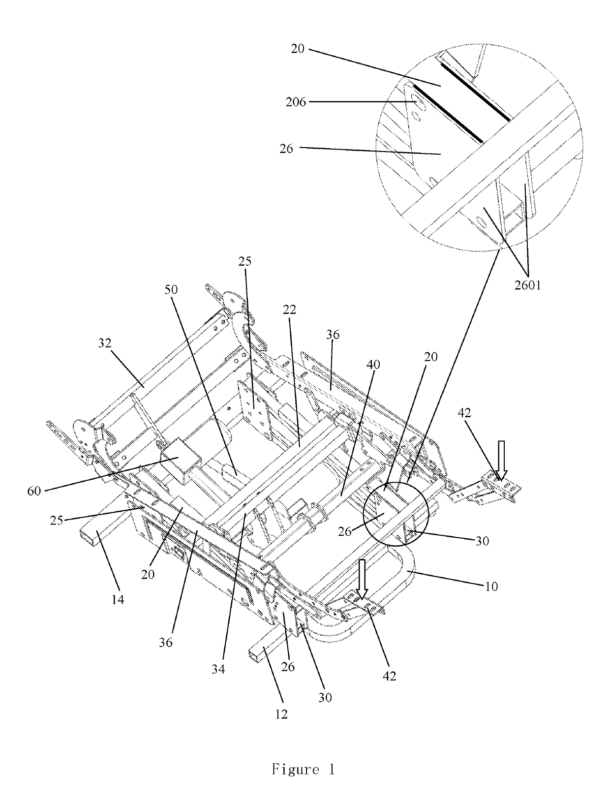 Chair frame with high strength and high stability