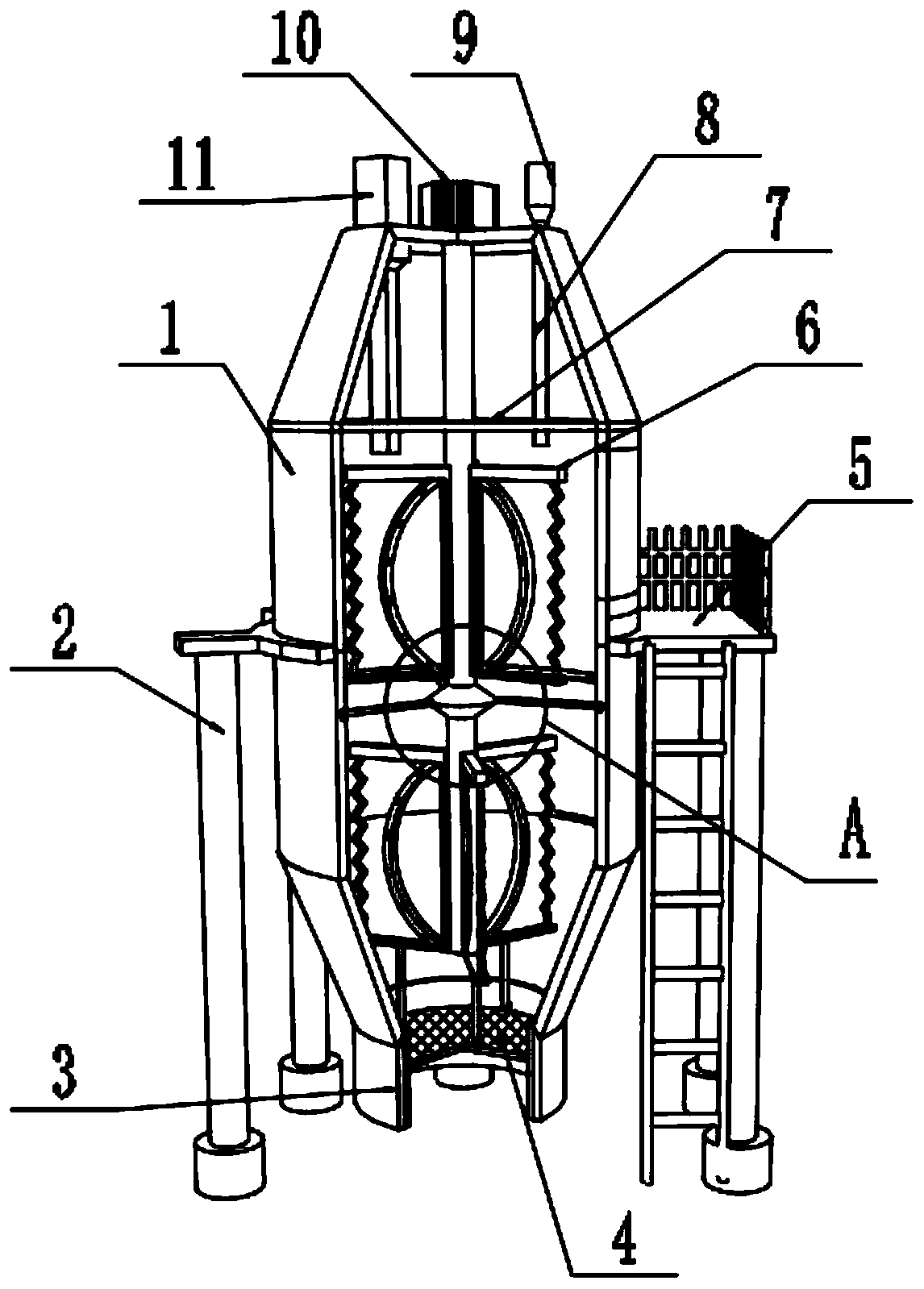 Material mixer for chemical production