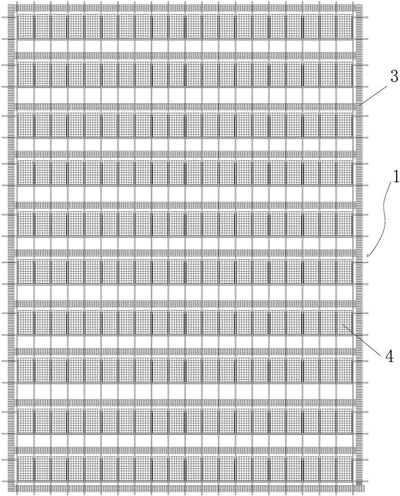 Floating structure of surface photovoltaic power station and construction process thereof