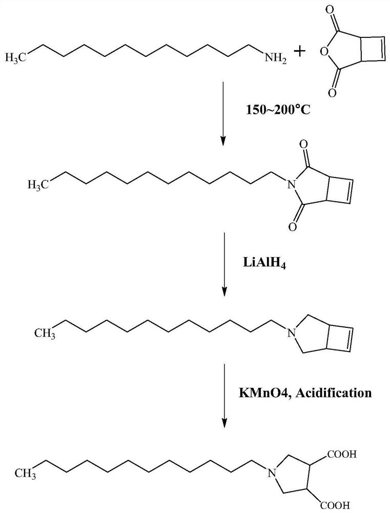 A kind of dicarboxy surfactant with anion-cation reversal ability and preparation method thereof