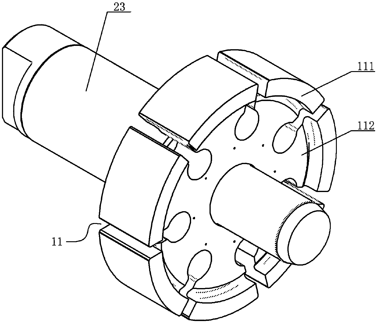 Servo press-fitting floating self-locking supporting mechanism