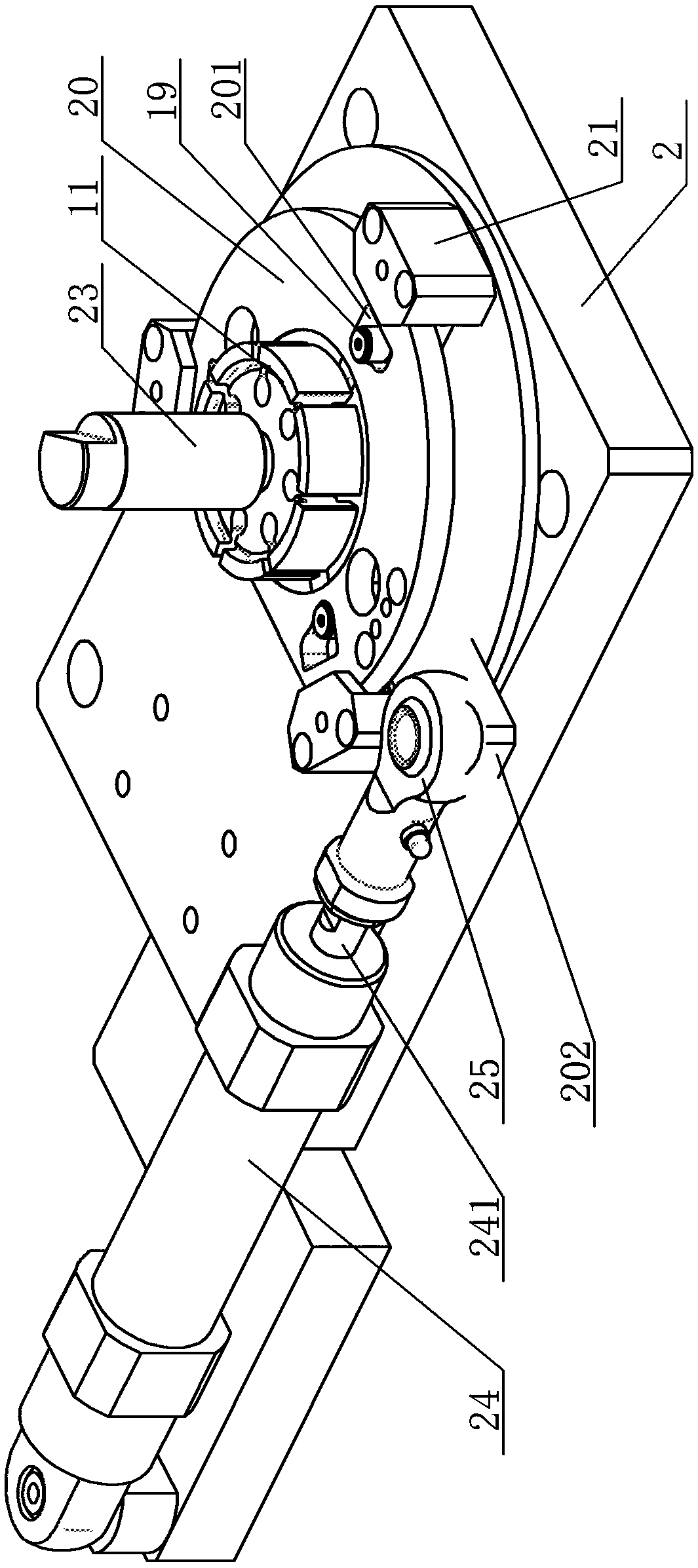 Servo press-fitting floating self-locking supporting mechanism