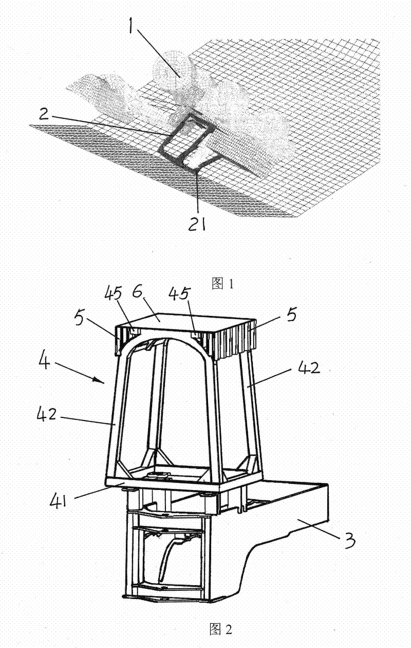 Controllable energy absorbing roll-over protective structure for engineering vehicle