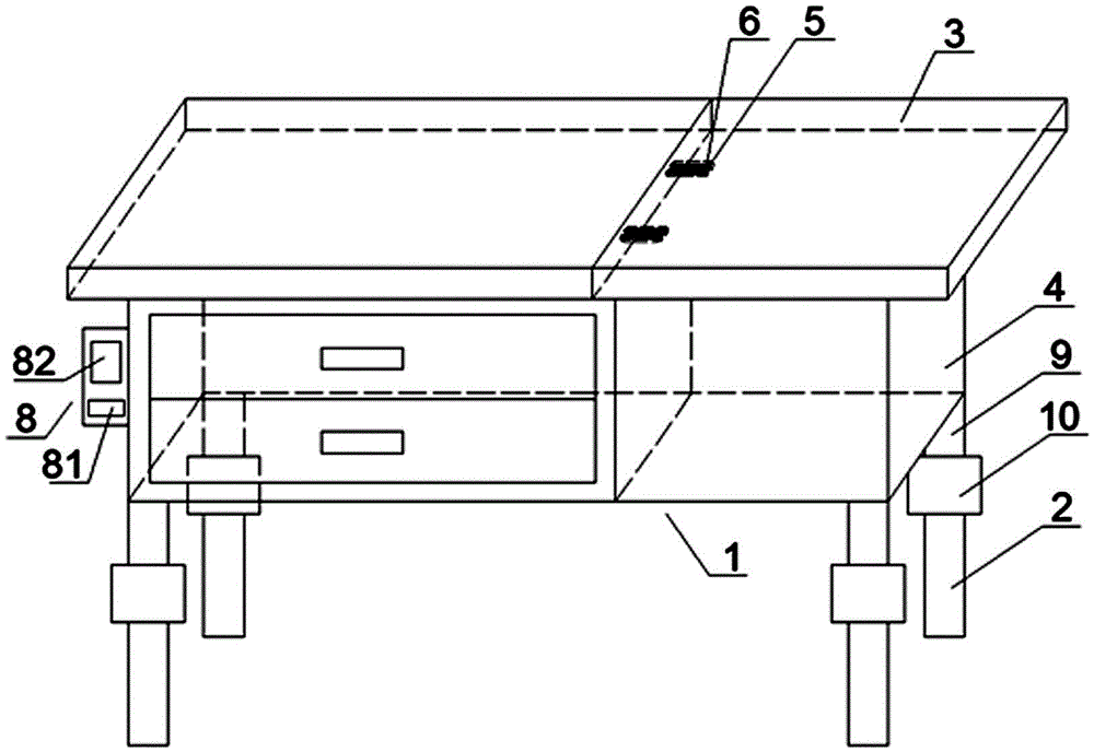 Liftable multifunctional tea table