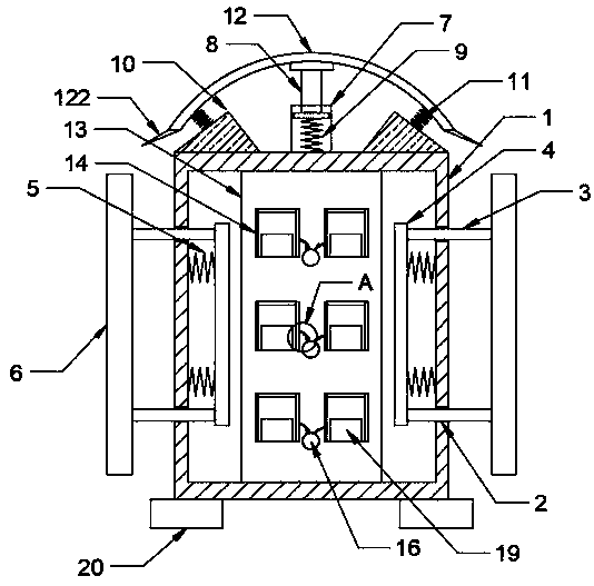 Electronic equipment mounting cabinet with anti-collision function