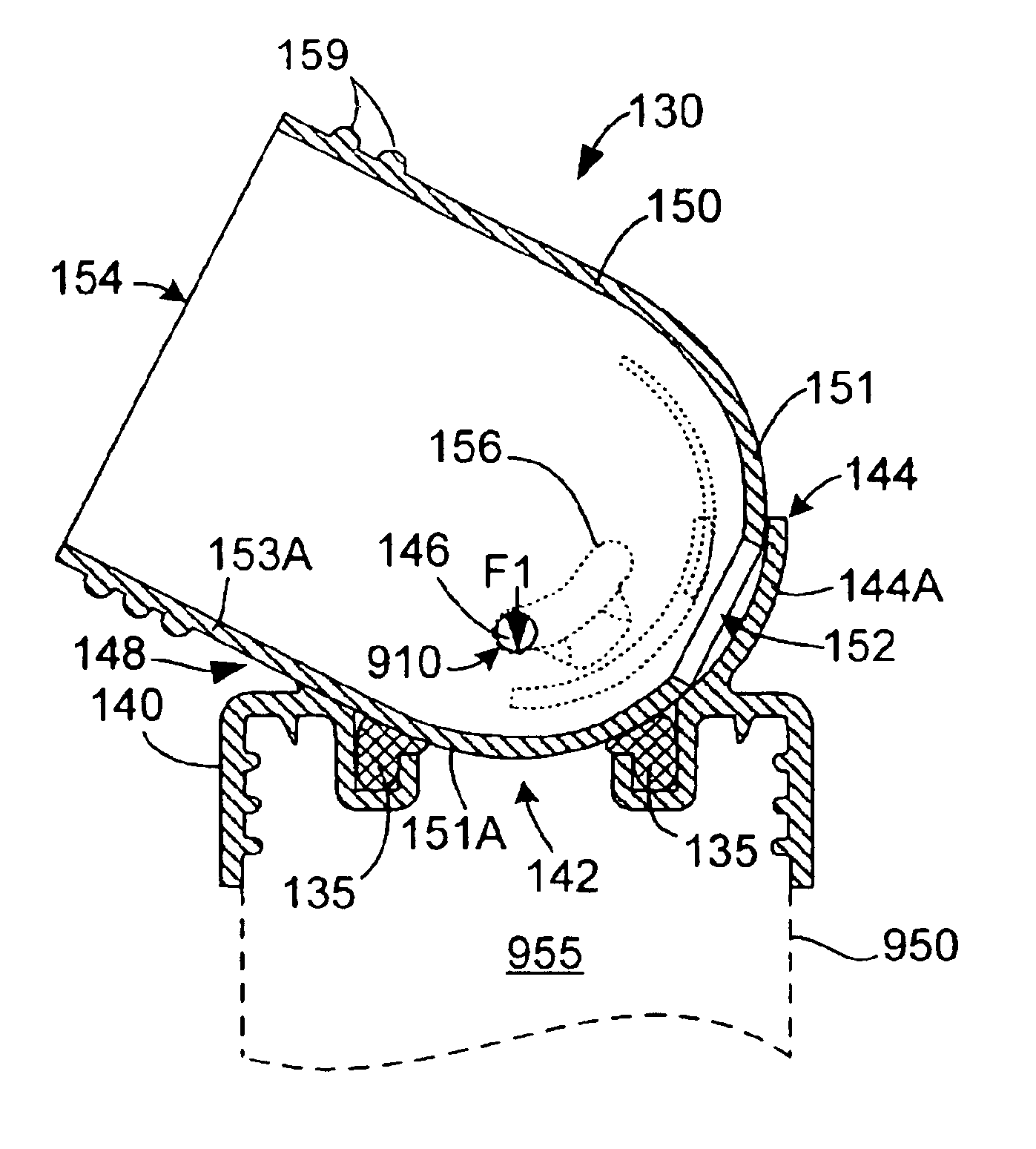 Multi-chambered container and two-piece adapter