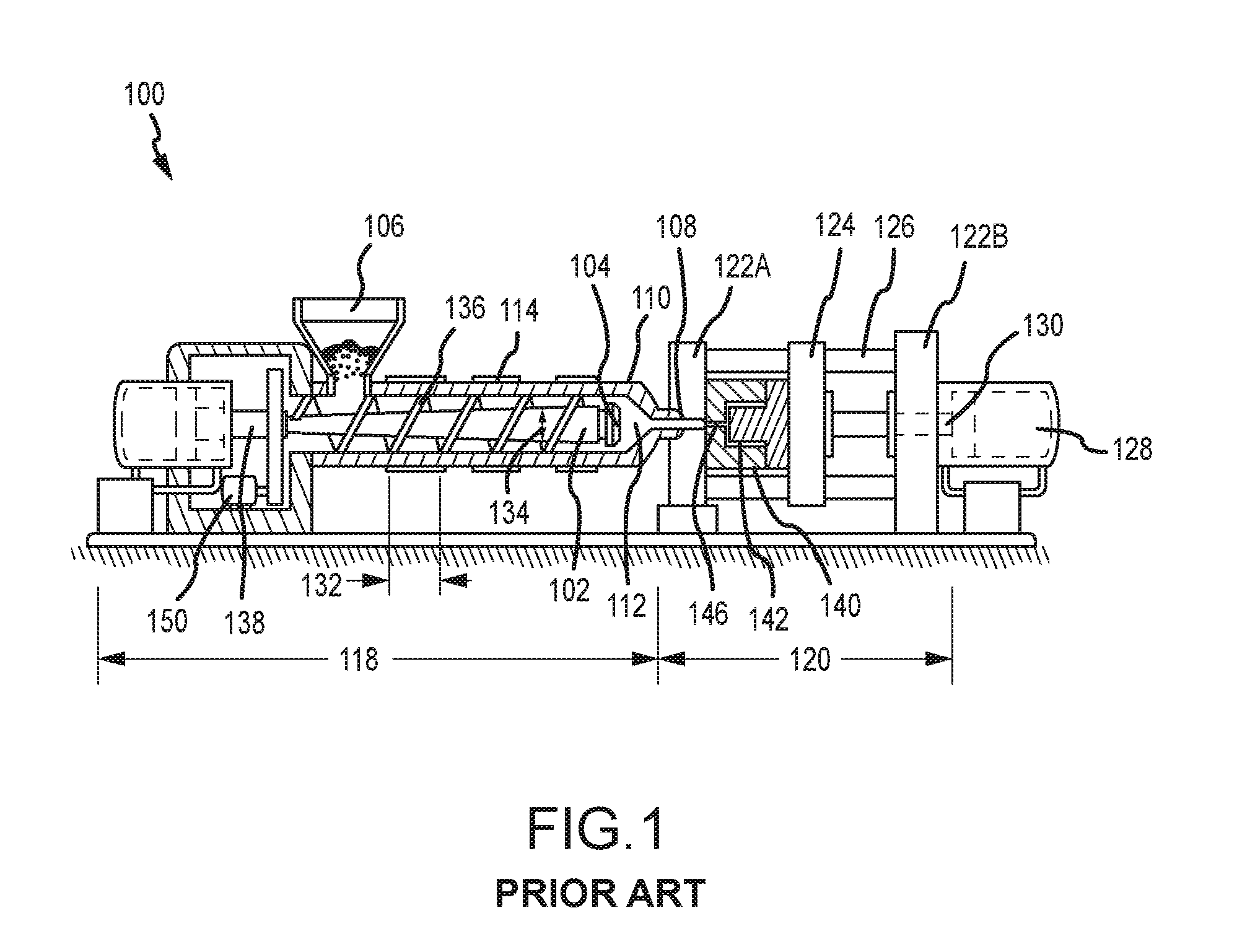 Molding system and method of heating a material inside a molding system
