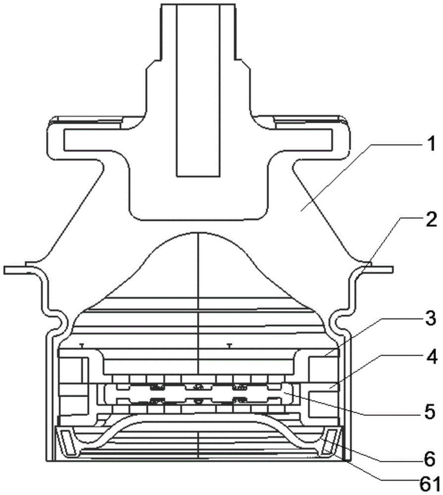 Liquid sealing structure for automobile hydraulic mount