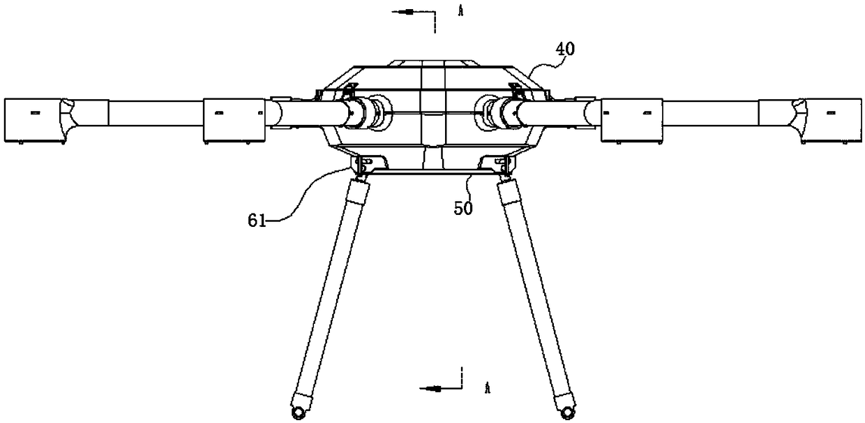 Horizontal landing type multi-rotor unmanned aerial vehicle body box