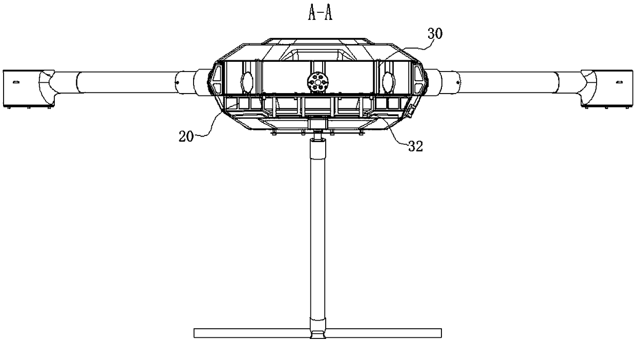 Horizontal landing type multi-rotor unmanned aerial vehicle body box