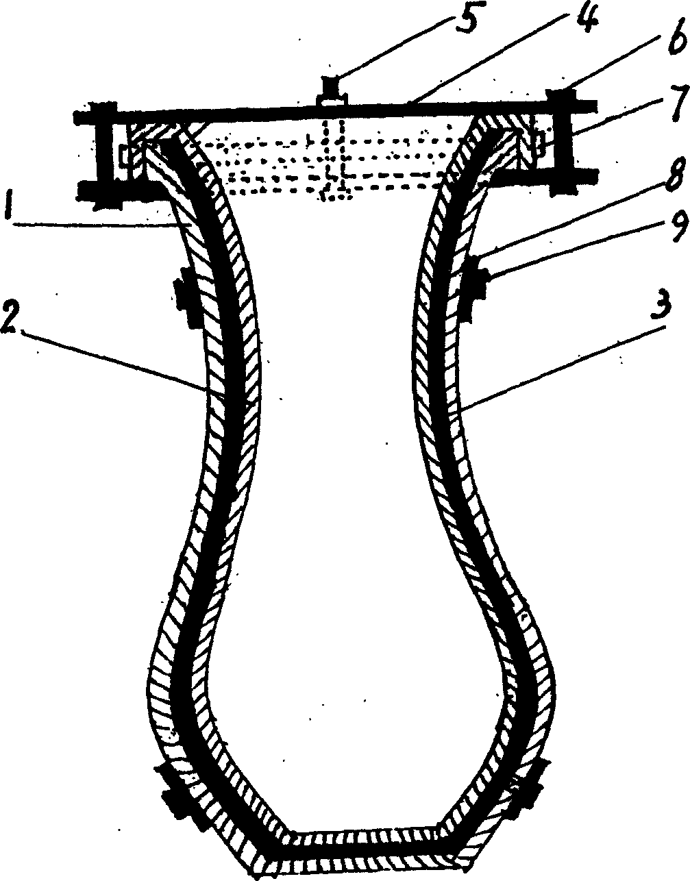 Air pressure forming method for producing glass fibre reinforced plastic