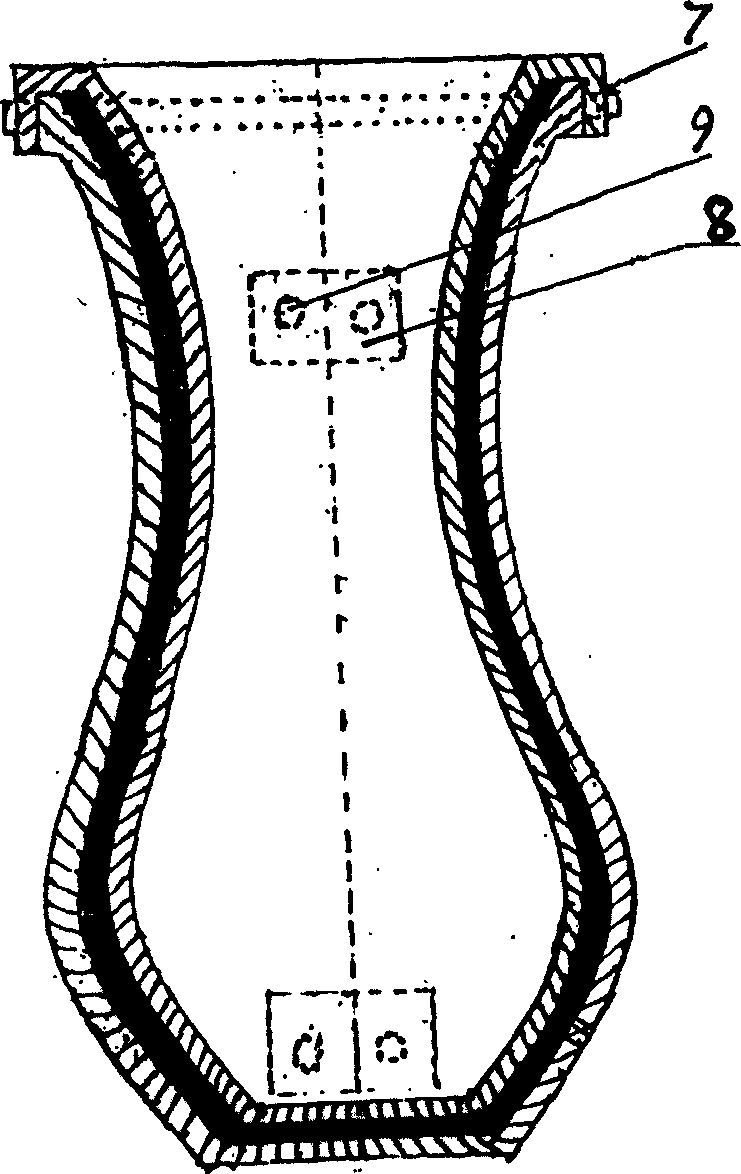 Air pressure forming method for producing glass fibre reinforced plastic