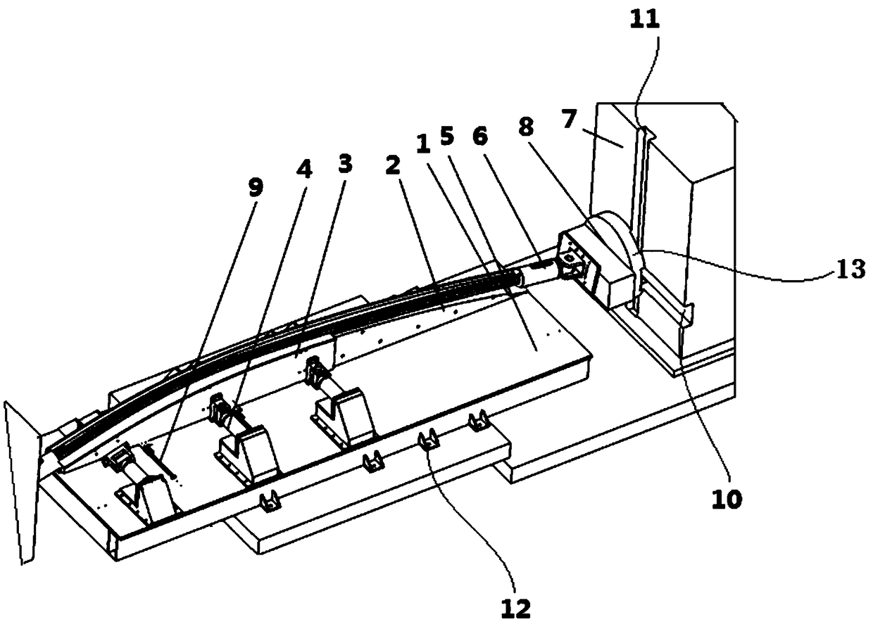 Molding tool of aluminum profile three-dimensional bent beam and process