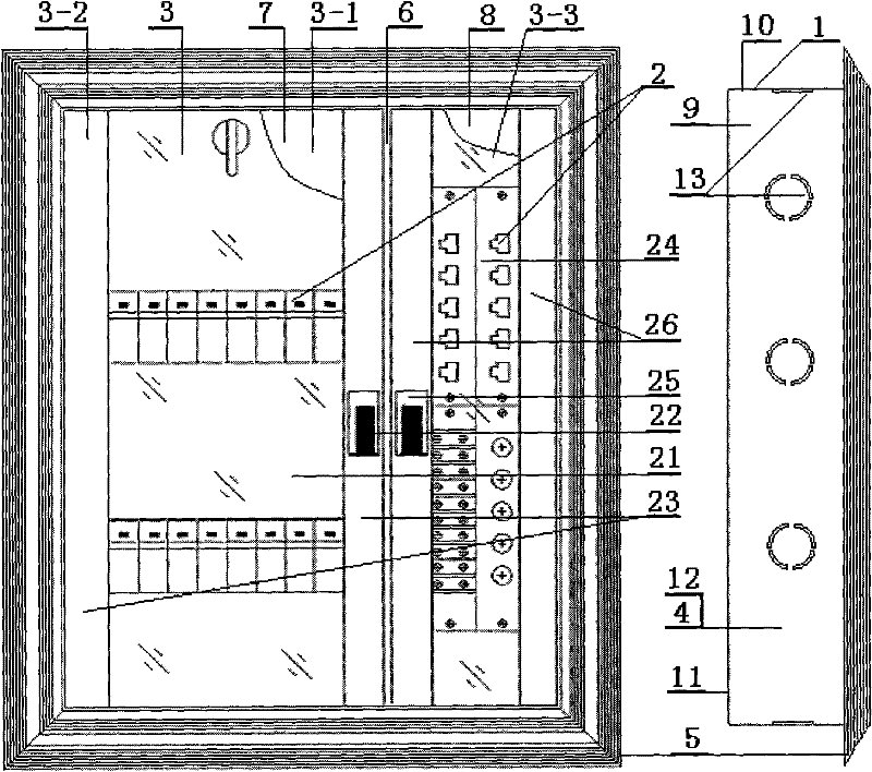 Strong and weak current integrated distribution box