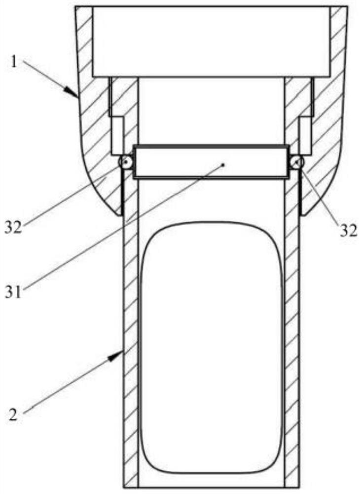 Length adjusting device and laser treatment handle