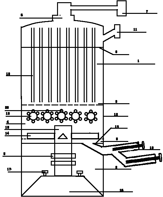 Sludge vaporizing furnace