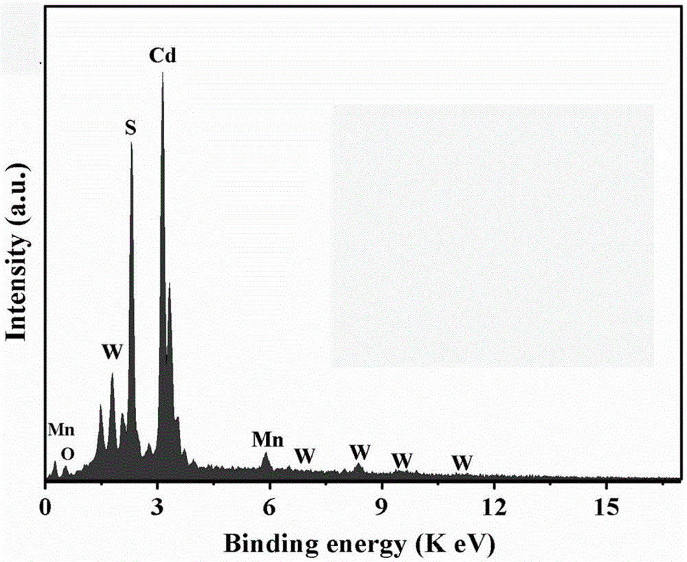 Method for preparing CdS/MnWO4 heterojunction compound photo-catalyst