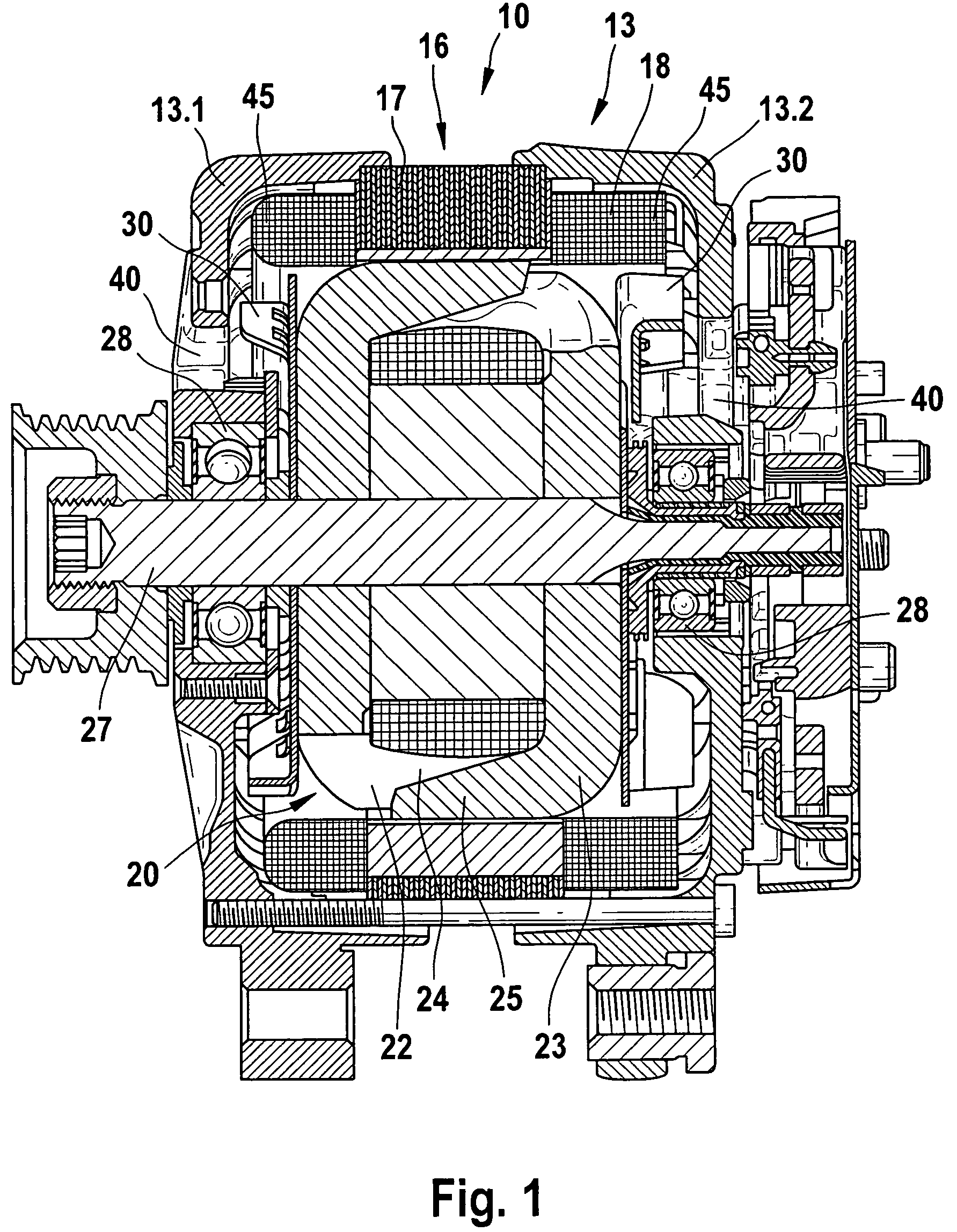 Electric machine with stator cooling teeth