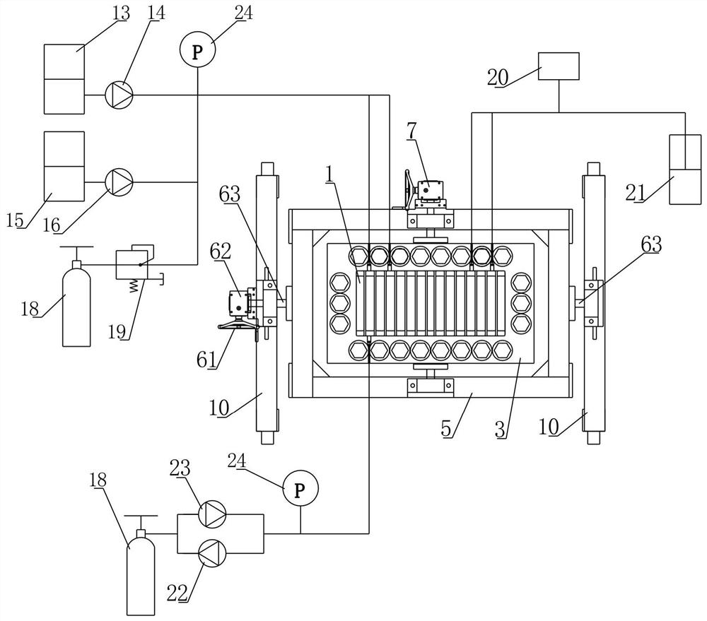 High-temperature high-pressure large-scale oil-water displacement dynamic X-ray scanning experimental device