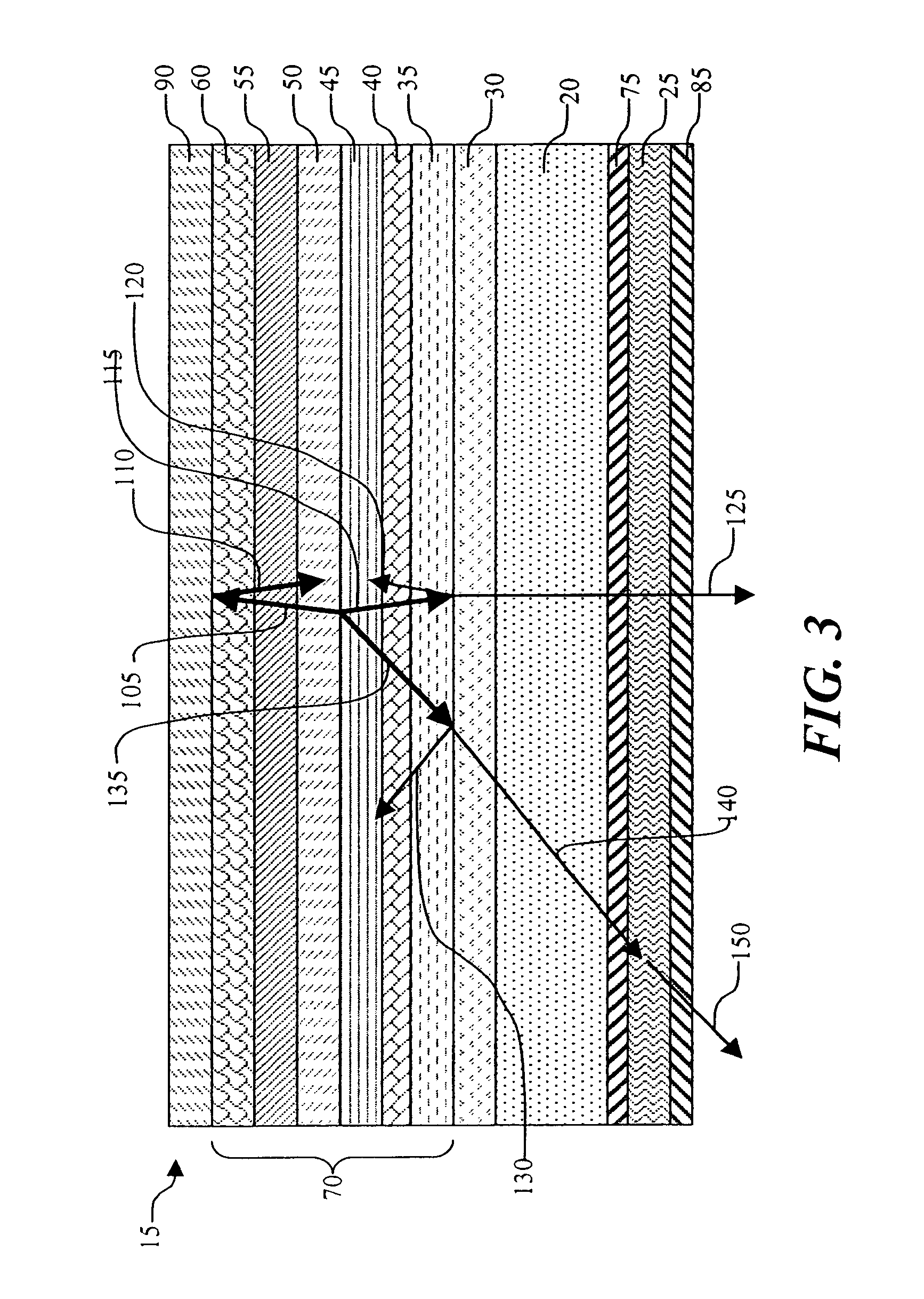 OLED with color change media