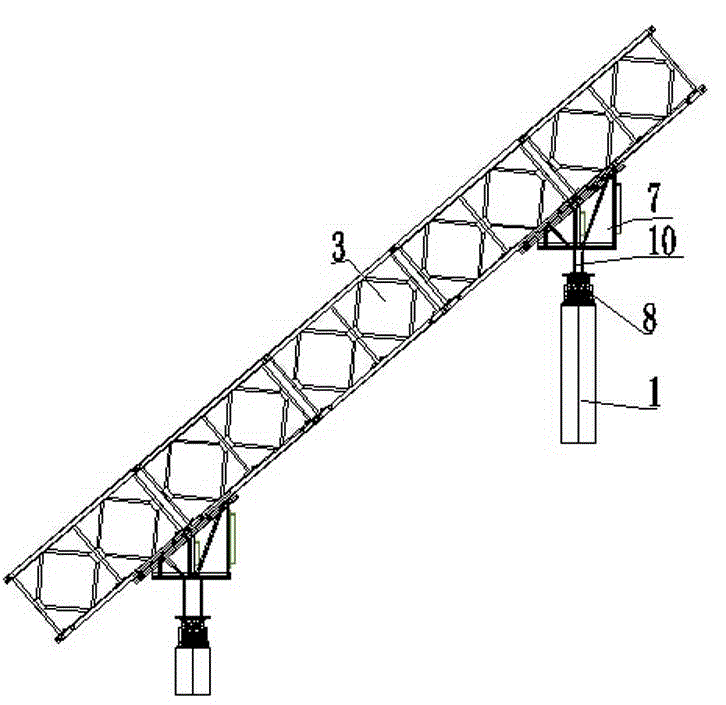 Arching structure of high large-span bridge bailey beams and construction method thereof