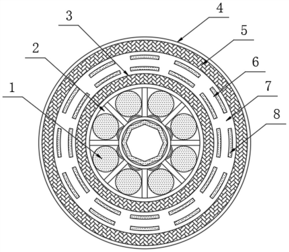 Reinforced insect and ant prevention cable with safety protection structure