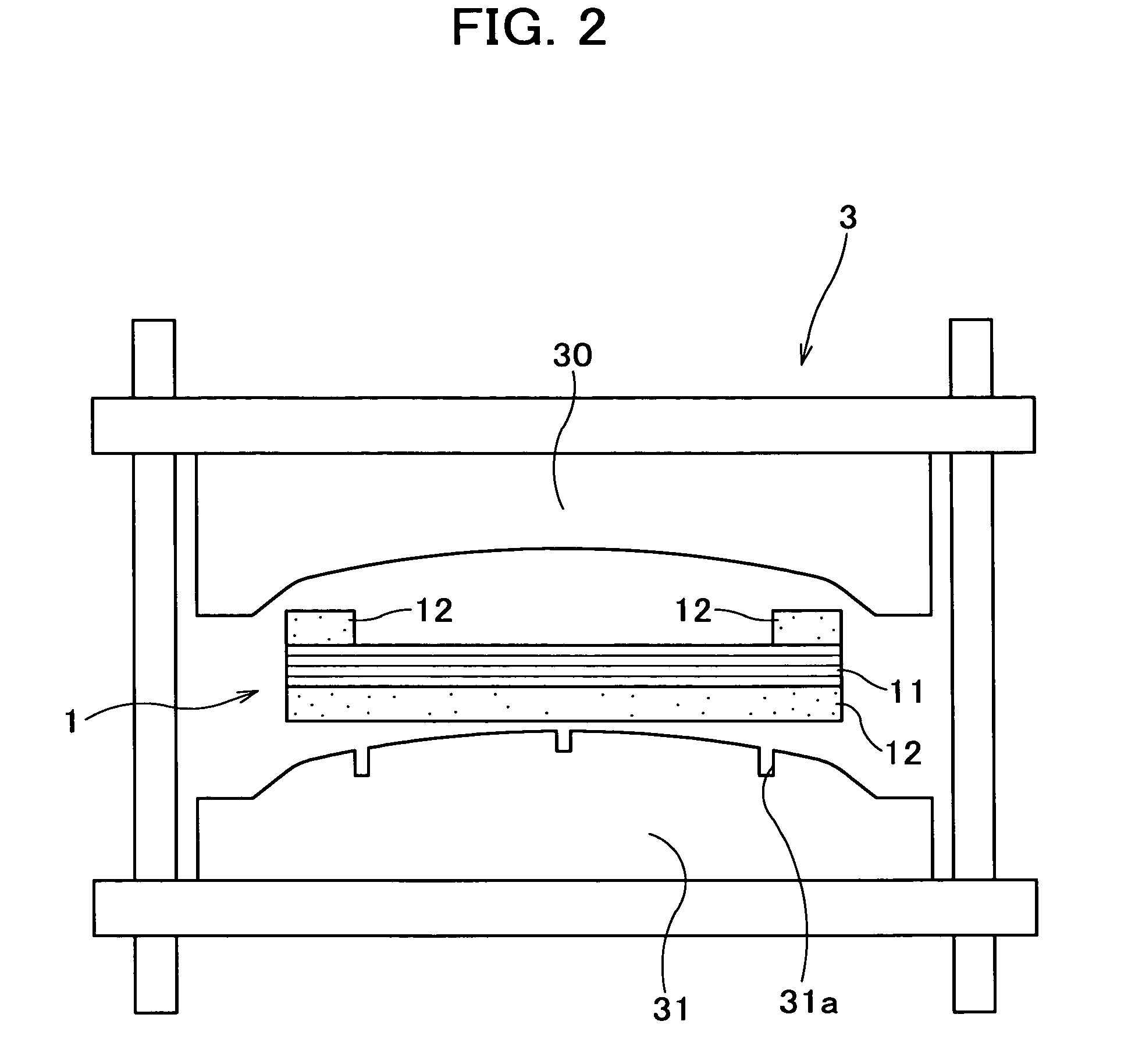 Molded product of fiber reinforced composite material and method