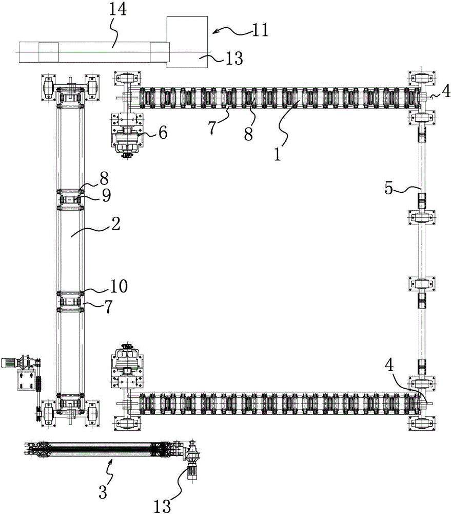 Tube pile out-of-pit conveying method