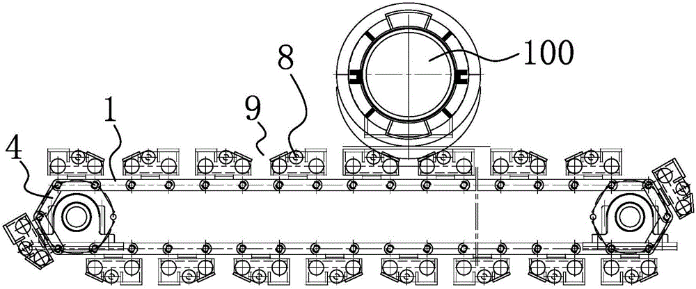 Tube pile out-of-pit conveying method