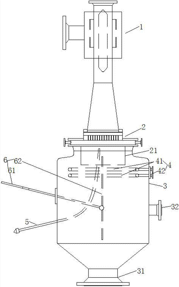 Cracking furnace for acetylene production by partial oxidation of natural gas