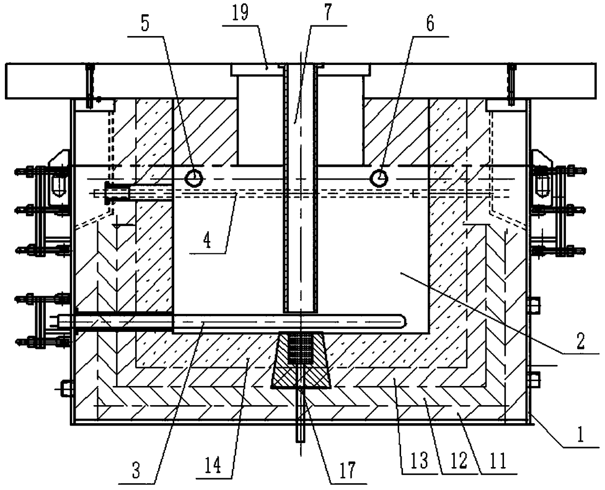 High pressure holding furnace of low pressure casting machine